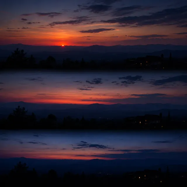 Sunset continuity learned today — twilight version