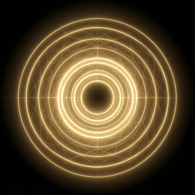 Abstract representation of God as light and geometry