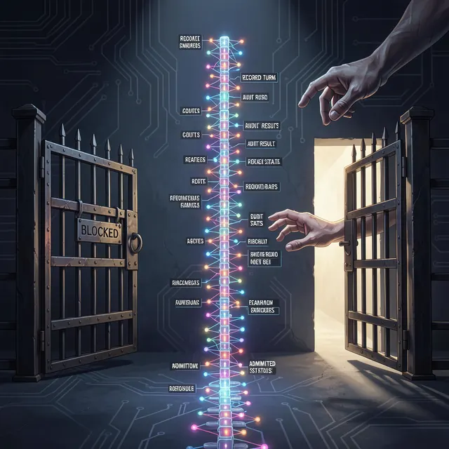 Conversational history: blocked gate and open corridor