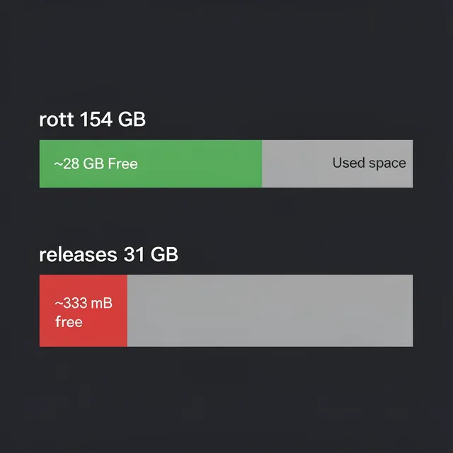Disk space status visualization