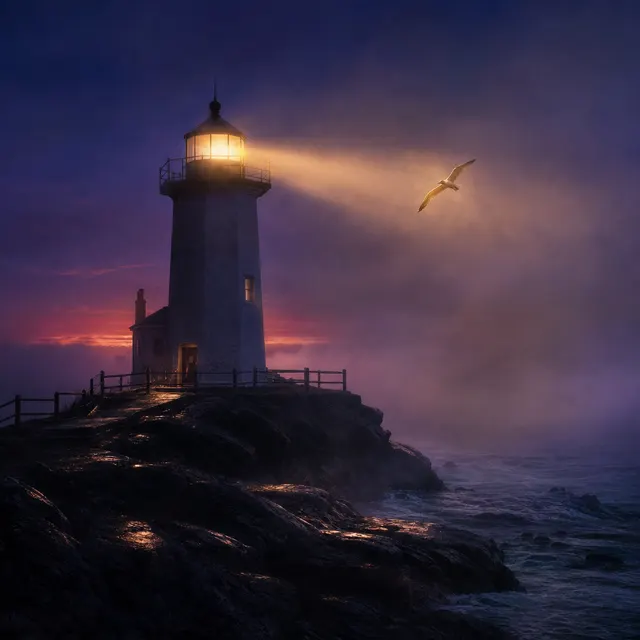 The Fog-Lit Lighthouse